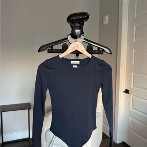 Babaton Blue Long Sleeve Bodysuit - S